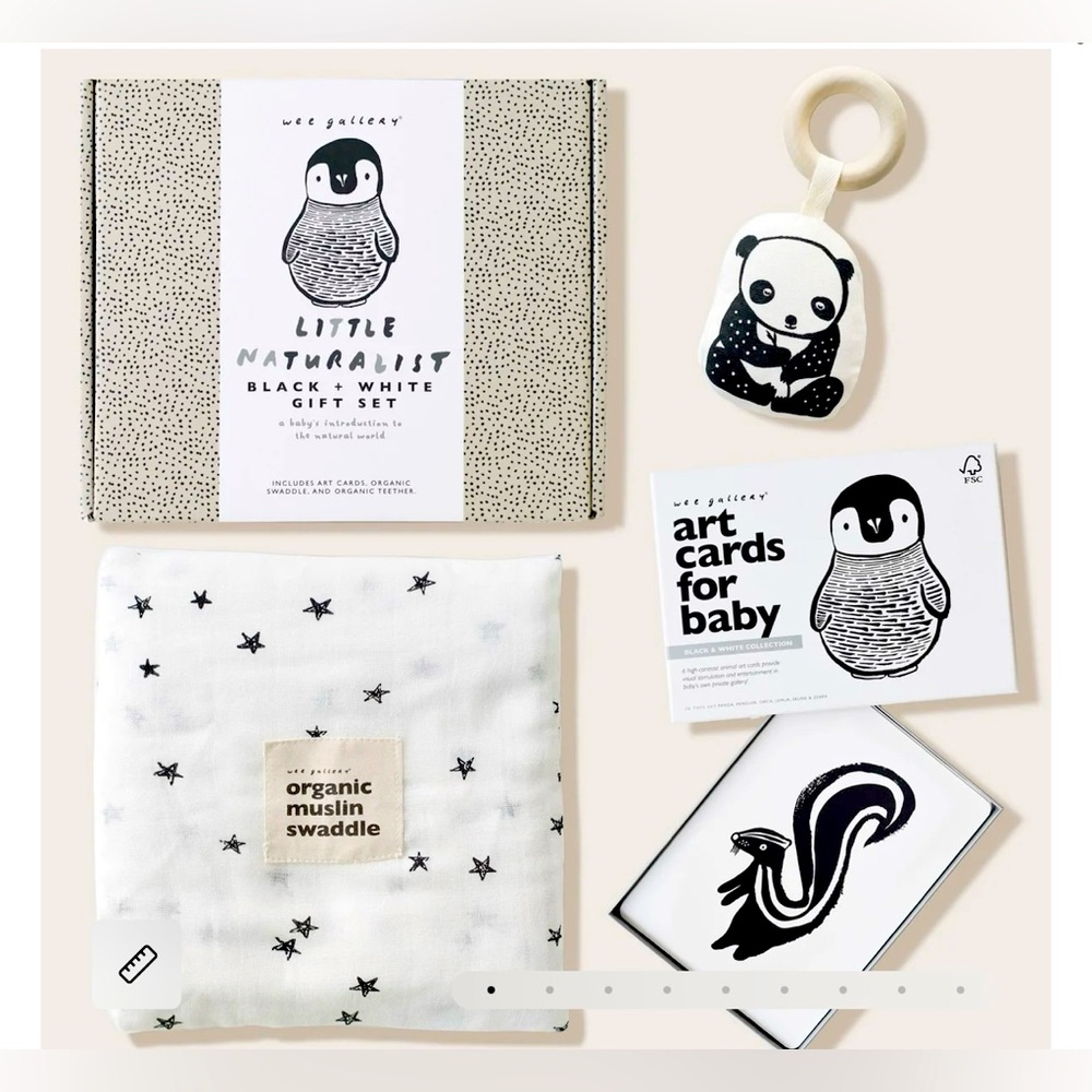 Wee Gallery - “Little Naturalist” Black and White Gift Set - NWT!